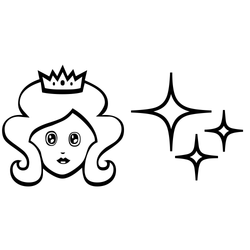 👸✨ Emoji Domain black and white Symbola rendering